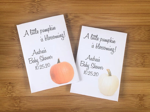 Pumpkin favors for baby shower orders