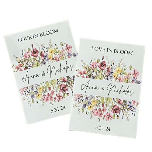 Wildflower Design Wedding Seed Packets