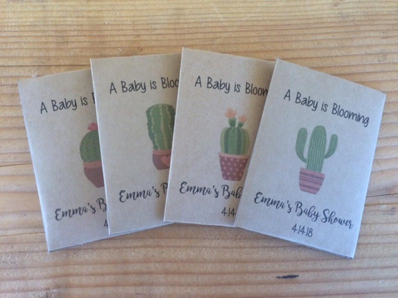 Baby Shower Favors Customized Seed Packets ~ Baby in Bloom