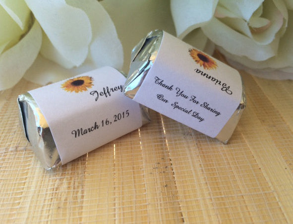 Wedding Favors for Guests Personalized Wrappers for Hershey's